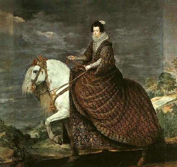 VELAZQUEZ, Diego Rodriguez de Silva y Queen Isabel of Bourbon Equestrian china oil painting image